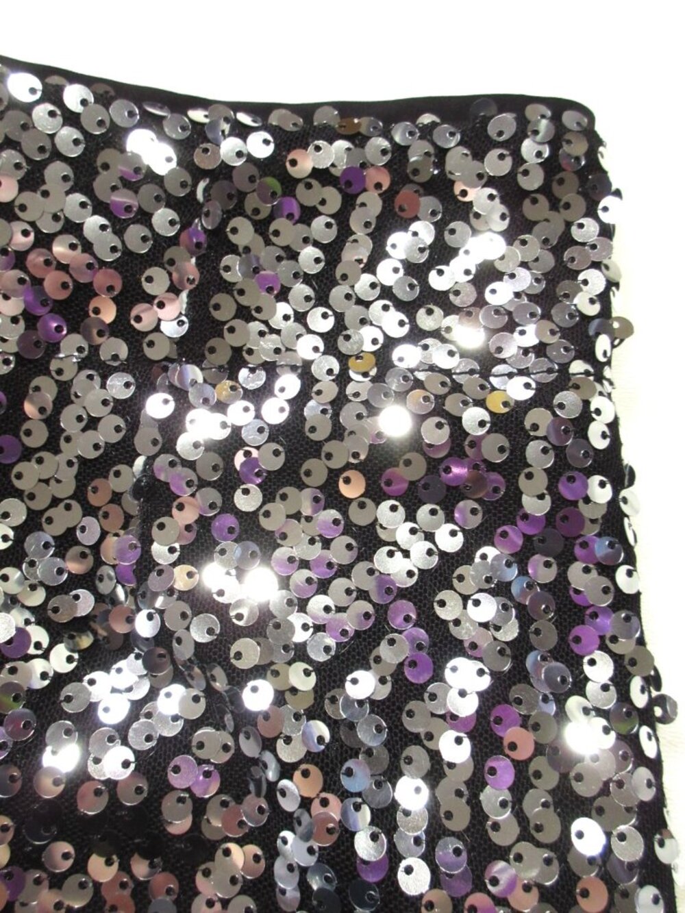 NWT Maeve by Anthropologie Colette in Black Silver Sequin Wide-Leg Crop Pants 28 - Picture 7 of 13